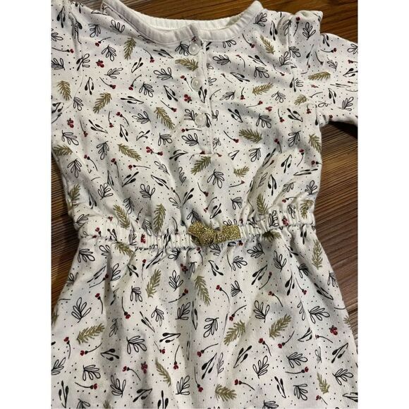 Carters Holiday snap closure one piece baby girl outfit - Picture 4 of 5